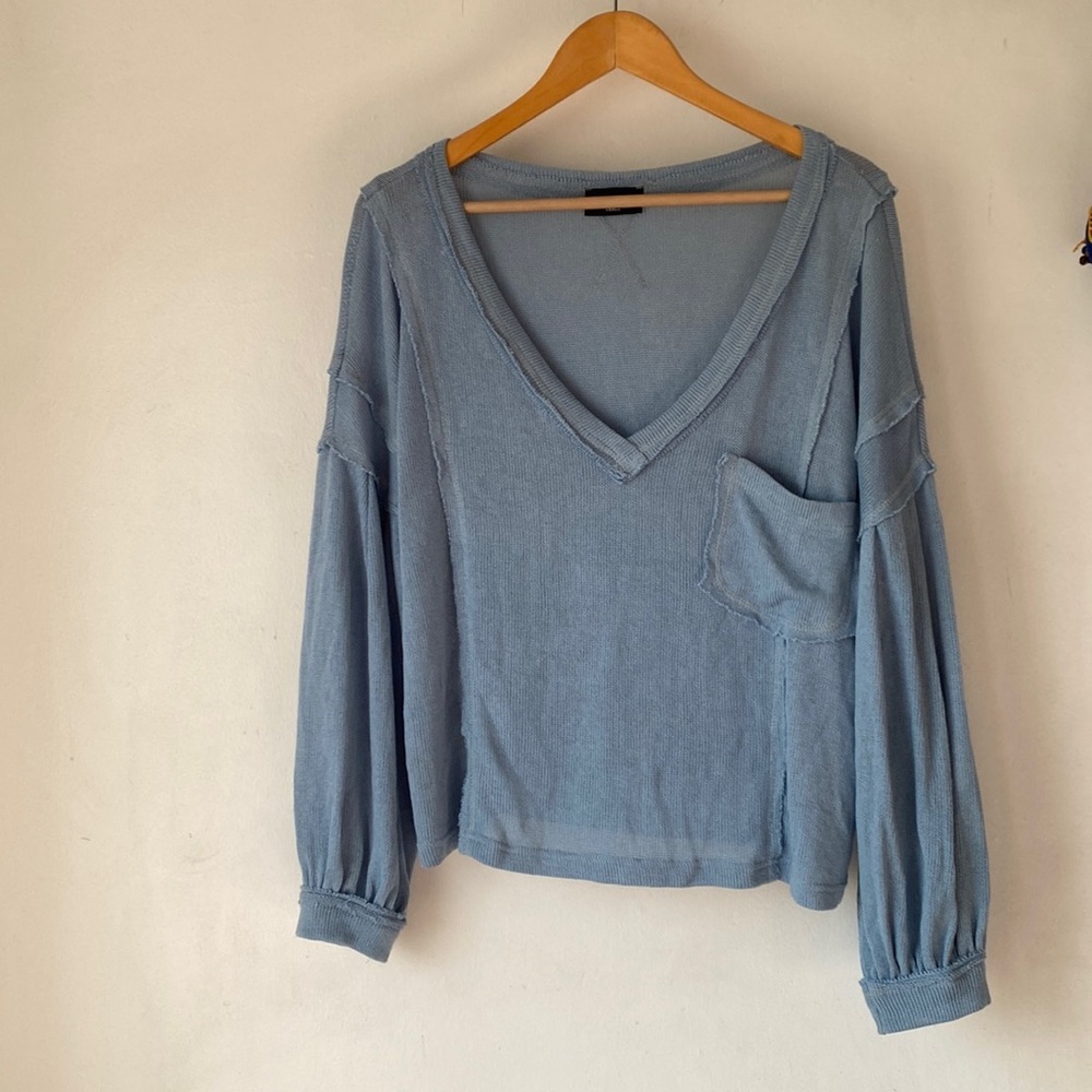Vici S Capitol Reef V-Neck Knit Pocket Sweater